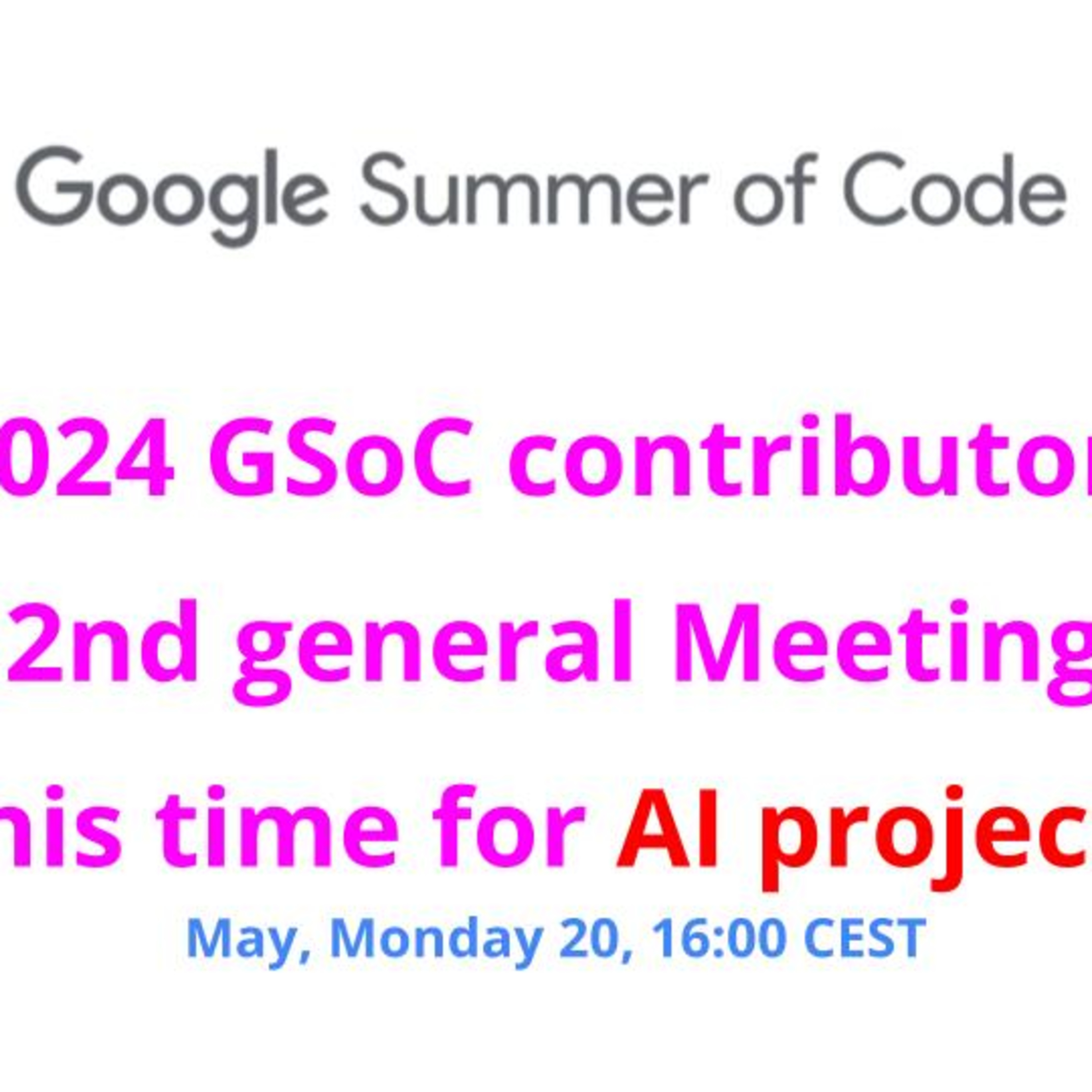 See 2024 GSoC contributors 2nd general MEET AI projects BuildwithAI